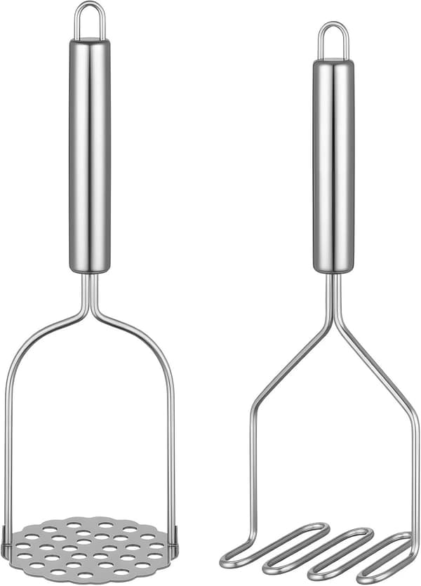 2 STK Potetmoser i rustfritt stål for most mat og avokado
