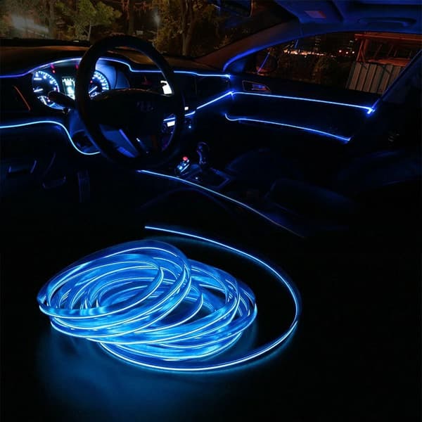 2-meters blå LED bil interiør ambient lys stripe/tilbehør Blue