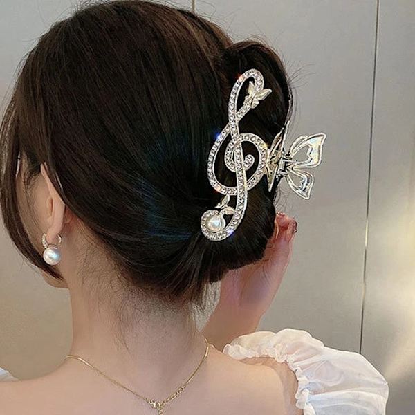 Rhinestone Nodehårklemme, Mousserende Diskantnøgle Hårnål - Elegant Hårtilbehør til Kvinders Opsat Hår.