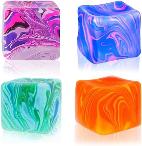 Maltose Squishy Stressavlastningsleke Purple Flowing square maltose