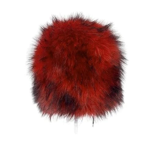 Faux pels hat i russisk stil, blød og varm vinterpilot hat, rød. red