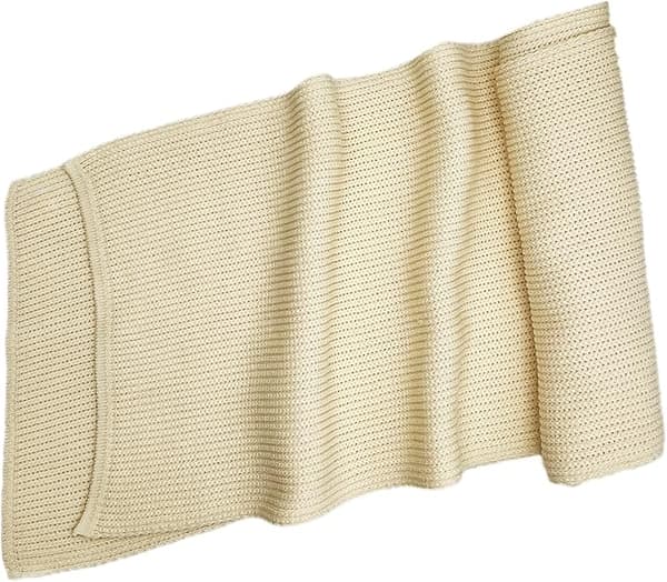 Varme efterårs- og vintertørklæder, unisex ensfarvede varme strikkede vintertørklæder White