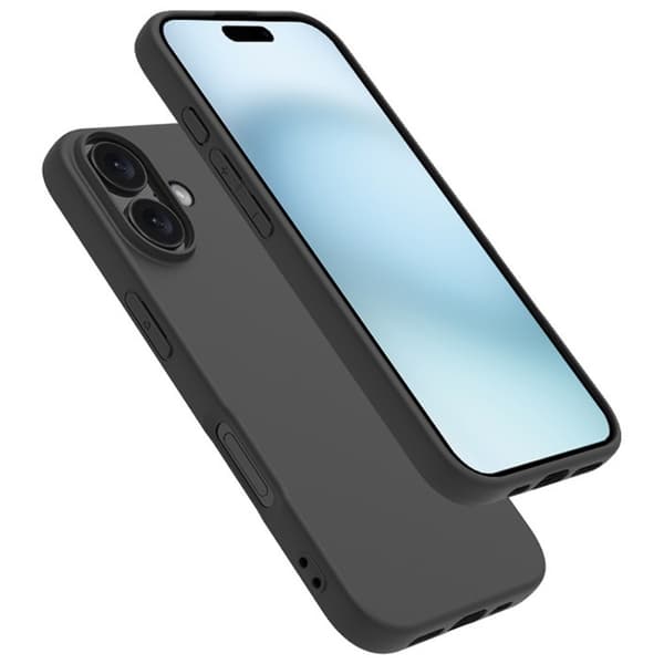SKALO iPhone 16 Matt Black Ultra-Thin TPU Case Black