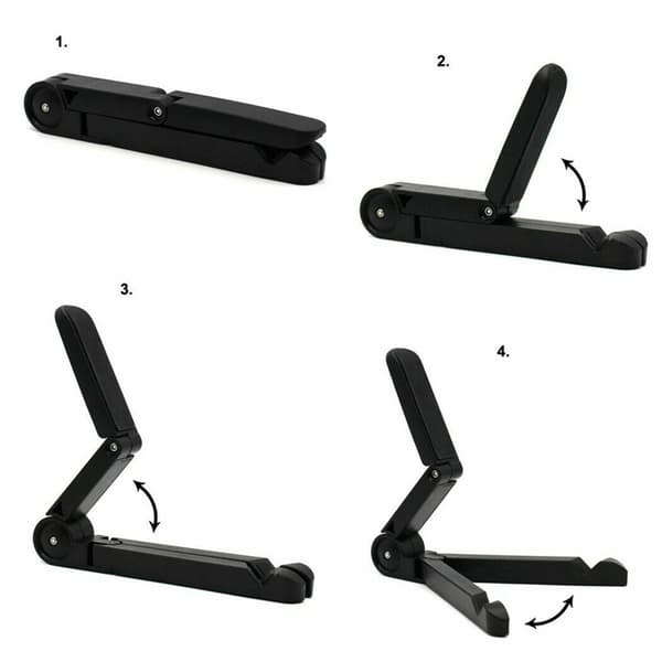 Justerbart bærbart skrivebordsstativ, foldbart tabletstativ, skridsikkert (til iPad) black