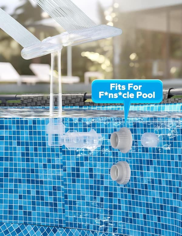 2-delt poolfontæneadaptersæt til SummerWave og Funsicle - Opgradering af vandfunktion