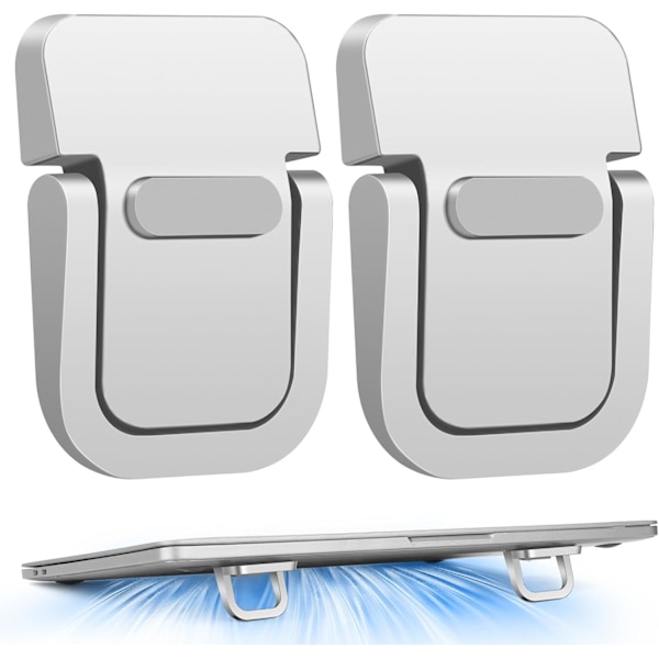 Laptop Cooling Stand, Height Adjustable, Lightweight Design silver