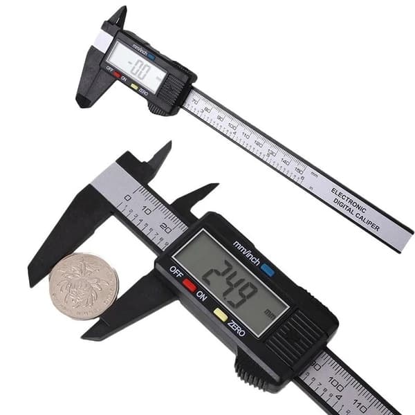 6-tums (150 mm) digitalt skjutmått i kolfiber med LCD-display