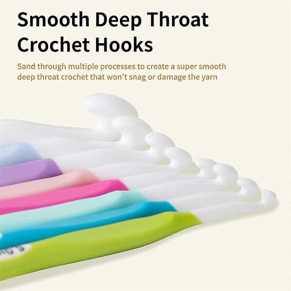 8 Sizes Large Crochet Hooks Ergonomic Set, Large Crochet Hooks for Thick Yarn, 6mm - 20mm Large Crochet Hook
