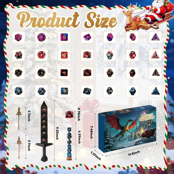 Terning Julekalender 2026, Mysterie Terningesæt Julekalender Rollespil Brætspil