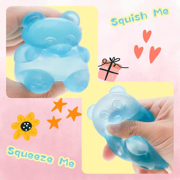 Maltos Klämleksak för Stresslindring blue Candy Bear