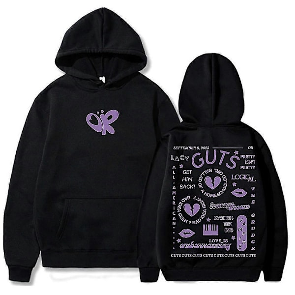 Guts Olivia Rodrigo Hættetrøje Efterår/Vinter - Perfekt sort M black M