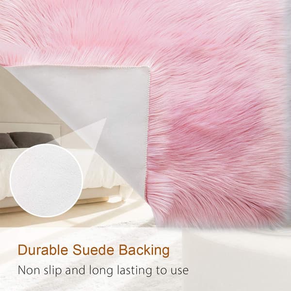 Supermjuk matta, fluffig golvmatta, sovrumsgolvmatta light pink