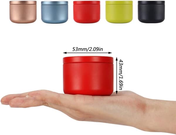 5-pack Mini Metall Rund Te Socker Kaffe Burkar Förvaring, Kaffe Förvaringsburk, Lufttäta Burkar Med Lufttätt Lock