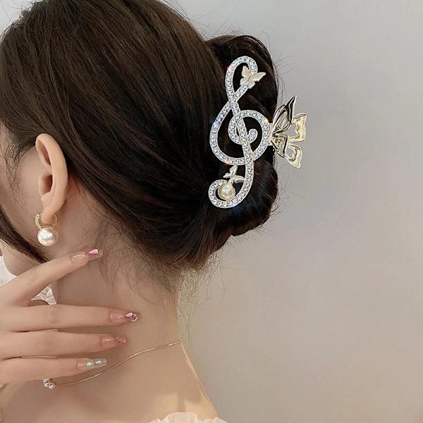 Rhinestone Nodehårklemme, Mousserende Diskantnøgle Hårnål - Elegant Hårtilbehør til Kvinders Opsat Hår.
