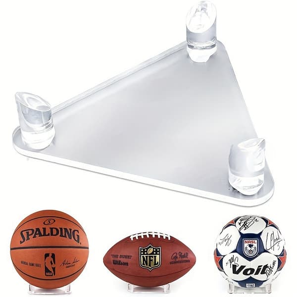 4-pack stativ - Tripod akryldisplaystativ för basketbollar, fotbollar, etc.