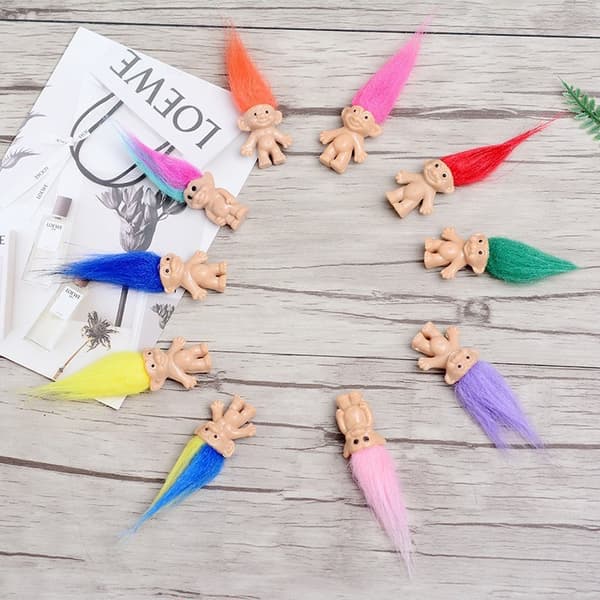 10 kappaleen minitrollinuket PVC-hahmot