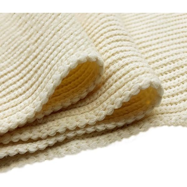 Varma höst- och vinterhalsdukar, unisex enfärgade varma stickade vinterhalsdukar White
