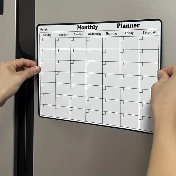 Magnetisk tør-slet kalender/månedlig tidsplan til køleskabe BS-8892