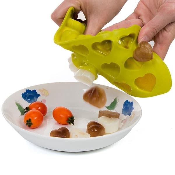 Is/Chokolade/Geléform med 15 hjerter - Isform - Pralineform Brun