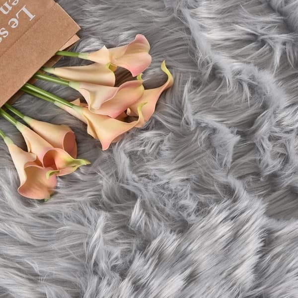 Supermjuk matta, fluffig golvmatta, sovrumsgolvmatta 60*150cm black