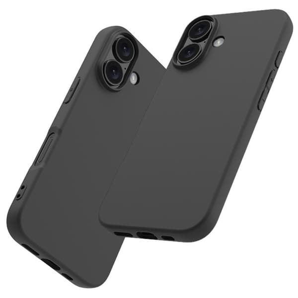 SKALO iPhone 16 Matt Black Ultra-Thin TPU Case Black