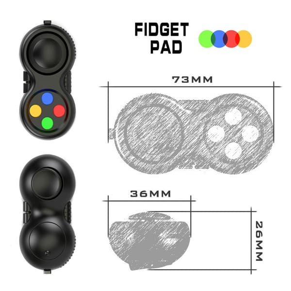 1 pc black fidget handle for children and stressed people