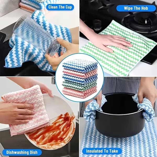 10 ultra-absorberende mikrofiber køkkenruller