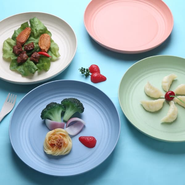 Servise av hvetehalm | Minimalistisk, lett og holdbart for moderne svenske hjem plate 25cm