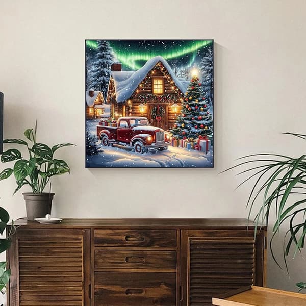 Diamantmalingssæt for voksne begyndere, moderne DIY diamantmalingssæt til jul
