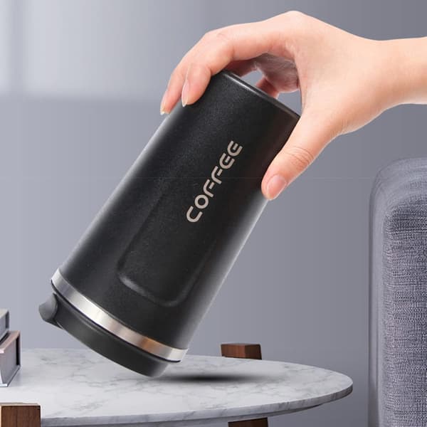 Isoleret kaffekrus i rustfrit stål, varmebevarende, 510 ml, holdbart blue