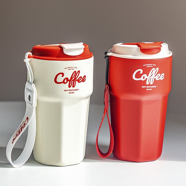 420/620 ml isoleret kaffekrus i rustfrit stål, holdbart, bærbart, stilfuldt og let at bære. Lavet af 304 rustfrit stål. red 620ml