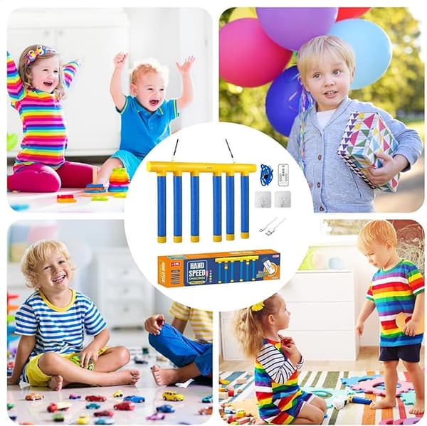 【Reaction Training】Improved Drop Stick Game | Train Hand-Eye Coordination | Reaction Game for Kids and Adults | Portable Remote Control Model
