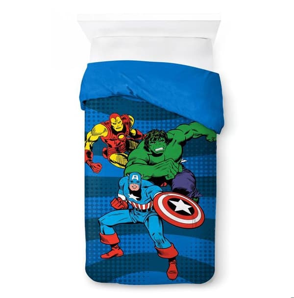 Marvel Comics Avengers 100% Bomull Enkelseng Dundyne Sett - Inkluderer en Putevar 50 x 70 cm
