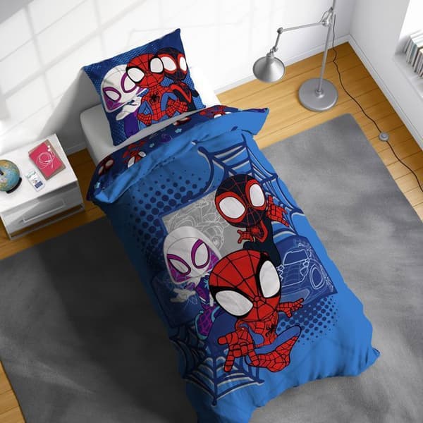 Parure av Courette Marvel Spiderman enkel säng Blå