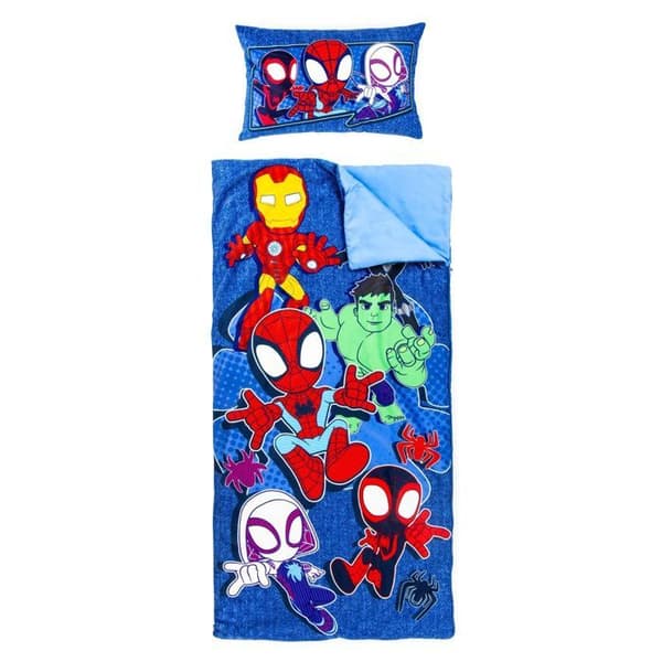 Sovsäck Marvel Spidey och hans fantastiska vänner med integrerat kudde.