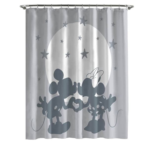 Duschdraperi Disney Mickey och Minnie Svart ros