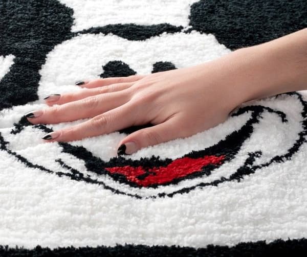 Disney Mickey Mouse badmatta Vit, Svart