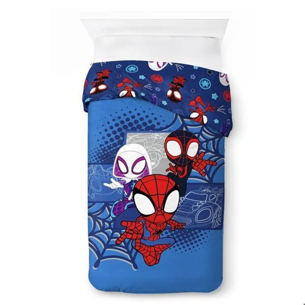 Sängkläder Marvel Spiderman enkelsäng Blå röd