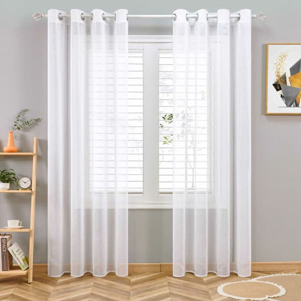 Julegardin 2 paneler - 150x250cm - med hvite maljer