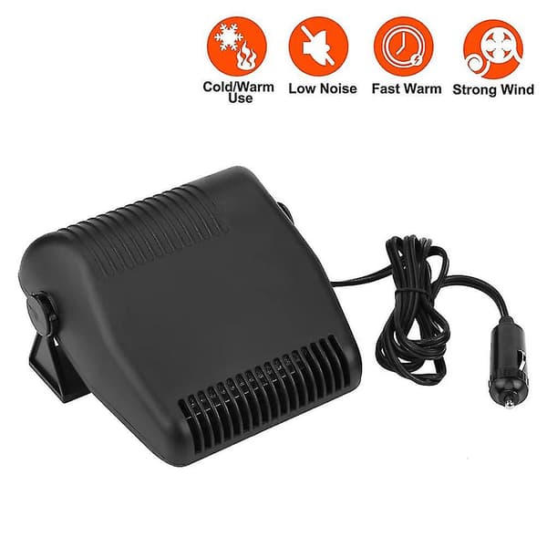 Bærbar bilvarmer, bildefogger, frontrutedefroster, 12 V 2 i 1