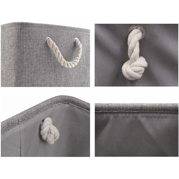 Vikbar förvaringslåda i tyg (33 x 33 x 33 cm) för leksaker, handdukar och kläder, grå (1-pack)