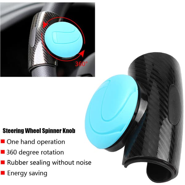 Universal bilrattknapp Spinner Power Handle Ball Wheel Booster Blå