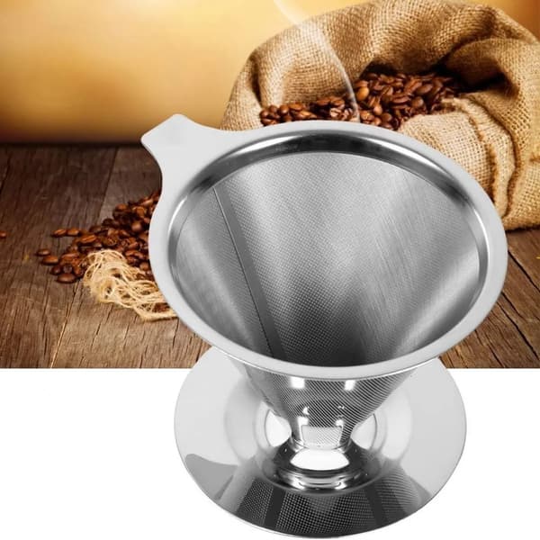 Kaffefilter i rustfritt stål med avtakbart innhold
