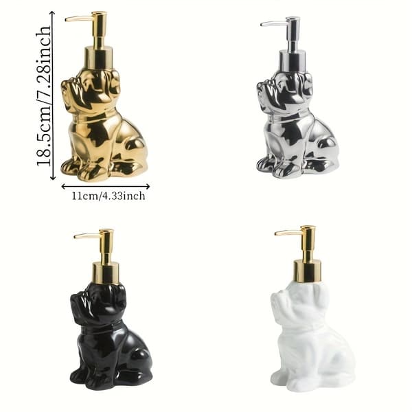 268 g Elegant og delikat hundeformet sæbedispenser 2pc