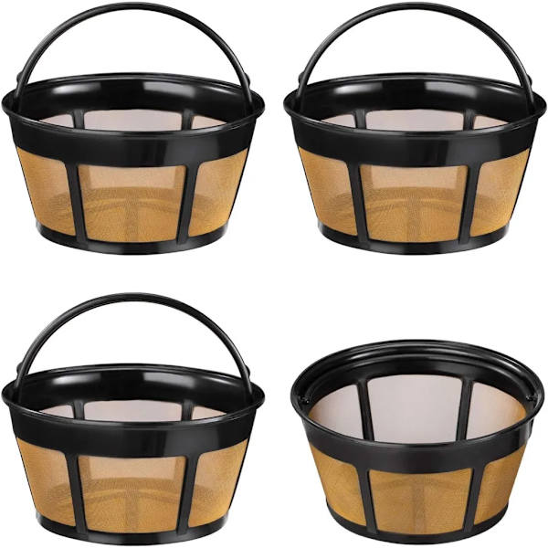 Permanent kaffefilter, til kaffe, filterstørrelse, med rustfri stålnetkurv-1