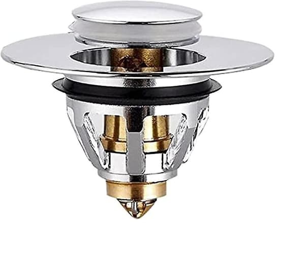 Pop-up vaskepropper servantavløp rustfritt stål sprett 34-39 mm