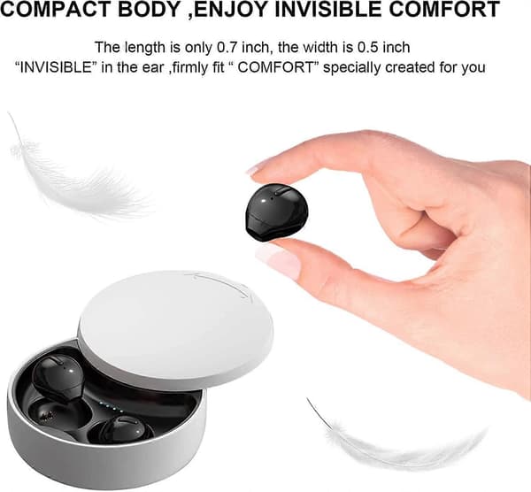 Små ørepropper usynligt bluetooth headset mini trådløse ørepropper, skjulte små ørepropper