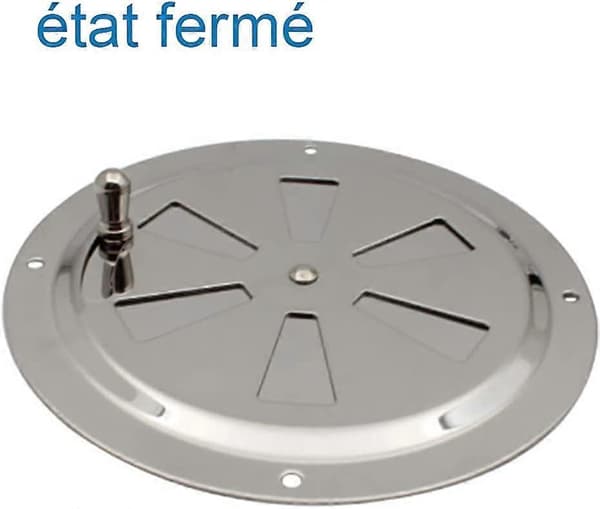 Rund Ventilationsrist, Justerbar Ventilationsåbning Rustfrit Stål Ventilationsventil Luftindtag og -udtag 125 mm