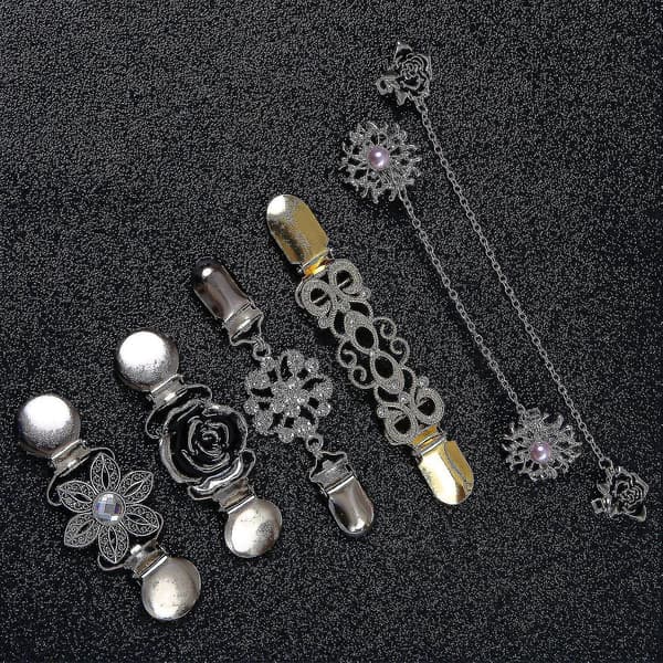 6 st Passform Klänning Cinch Clips Set, Retro Kofta Krage Clips