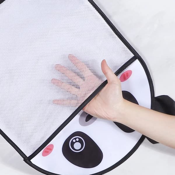 Badelekenett, oppbevaring av badeleker, babybadelekeorganisator med sugekopp, panda